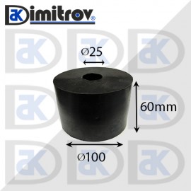 Гумен тампон Ø 25 х Ø 100 х 60 mm